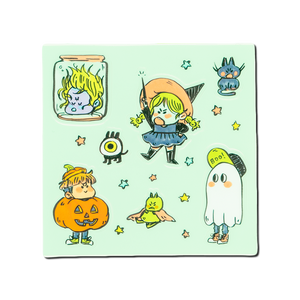 Halloweenies sticker sheet